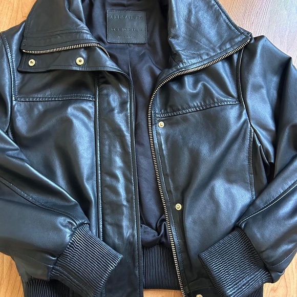 AllSaints Leather Jacket - Picture 2 of 9